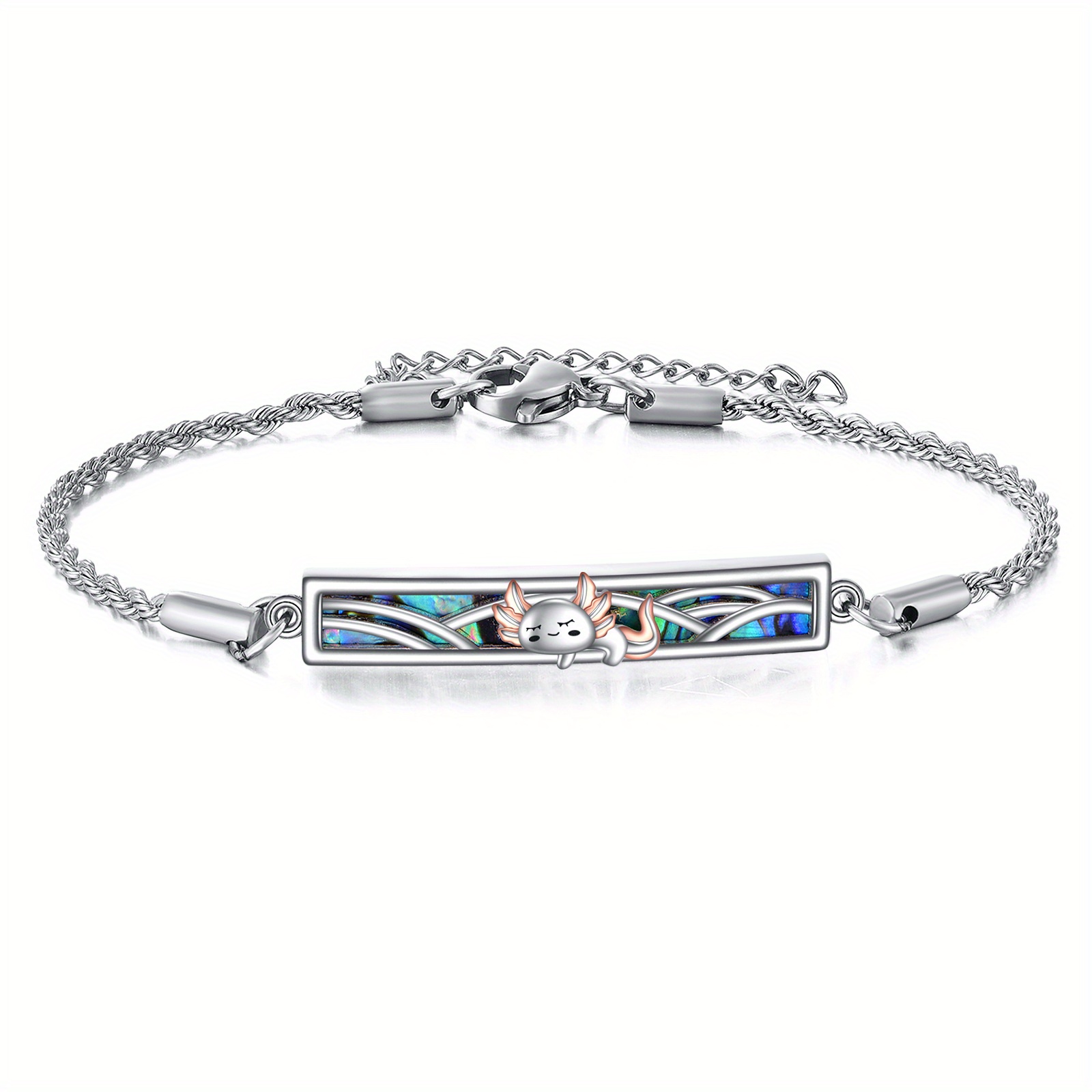 Axolotl Bracelet with Abalone Shell Pendant for Women